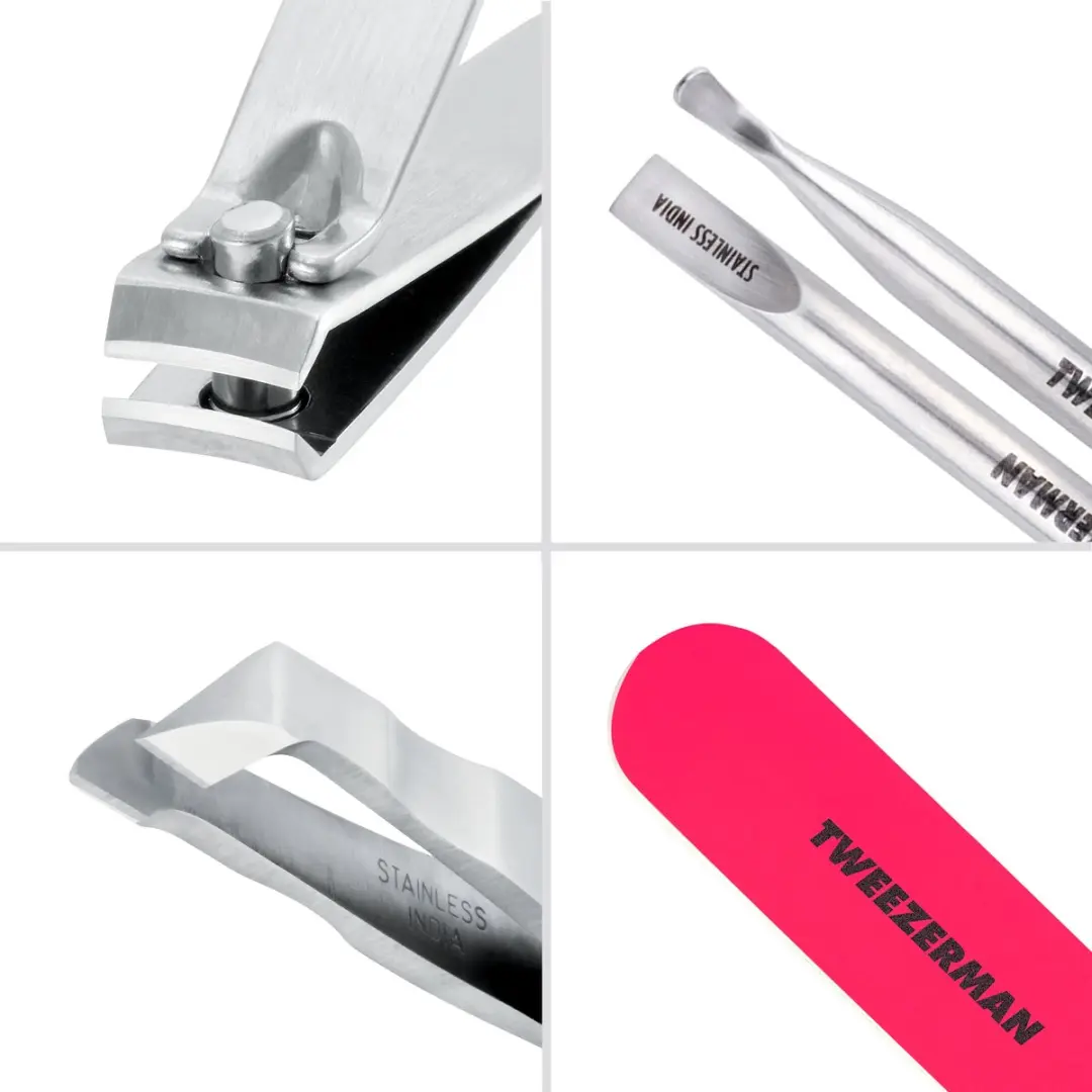 Tweezerman Mini Neon Nail Rescue Kit - Nagelknipper, vijl & nagelriemtang