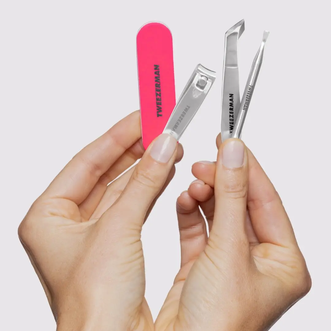 Tweezerman Mini Neon Nail Rescue Kit - Nagelknipper, vijl & nagelriemtang