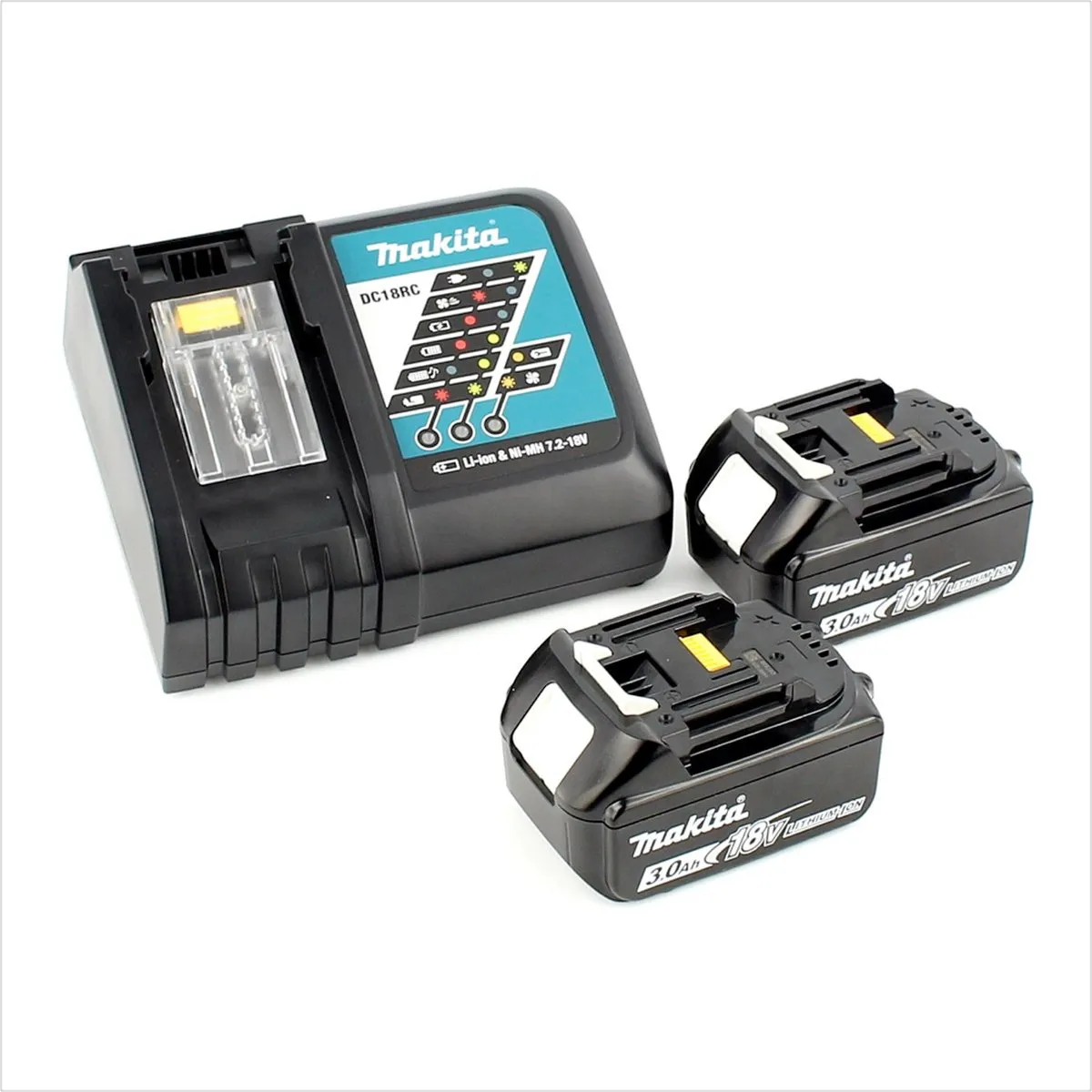 Makita DGA506RFJ Haakse Slijper 18V - 125mm - 2x 3.0Ah + Lader + Makpac