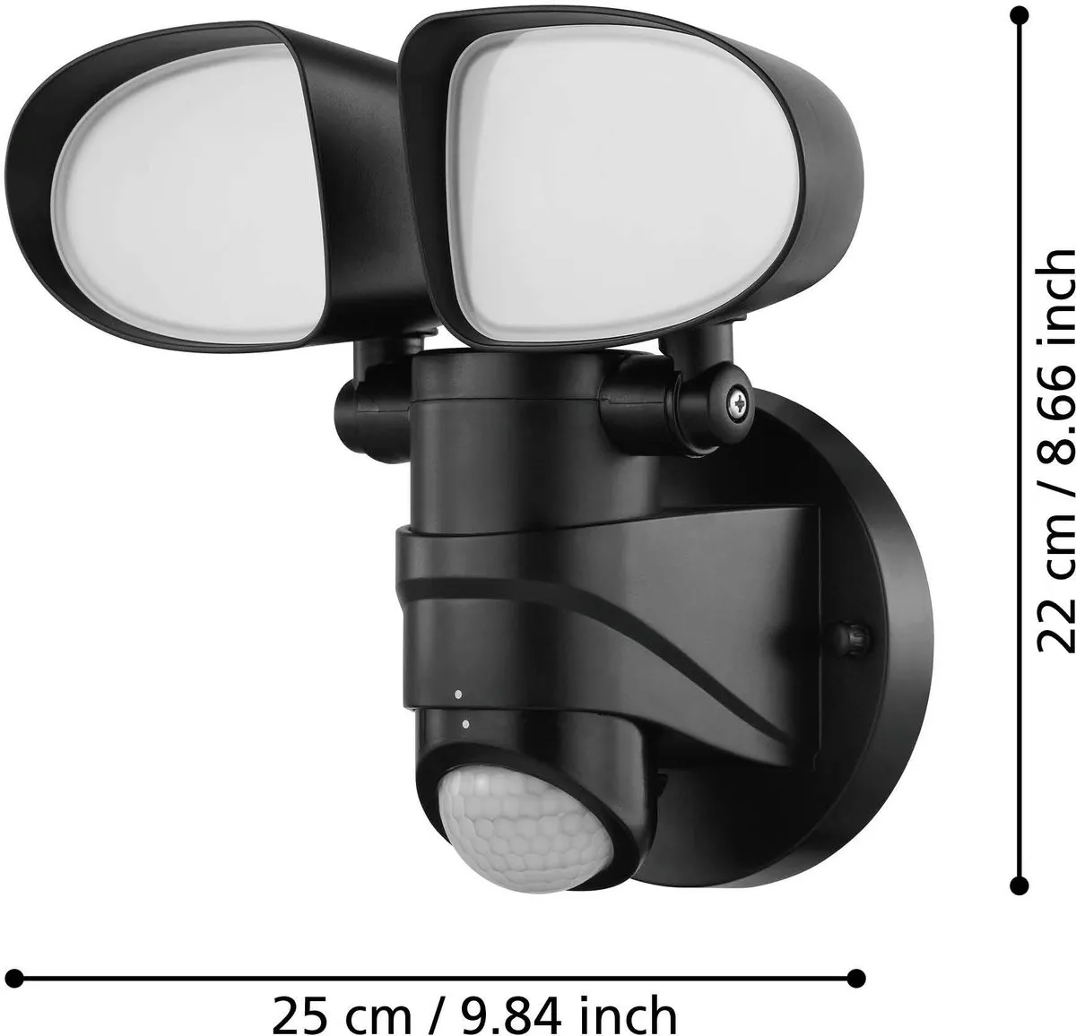 Eglo Pagino Wandlamp - 24,5 cm - Zwart
