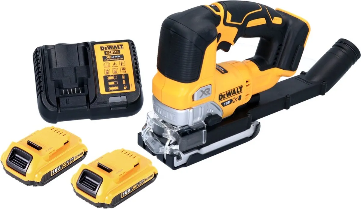 DeWalt DCS 334 D2 Accu-decoupeerzaag 18V - 2x 2,0Ah + Oplader - afbeelding 2 van 5