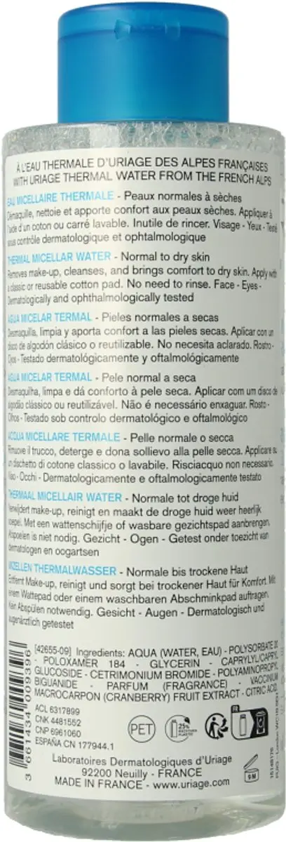 Uriage Thermal Micellair Water 500ml