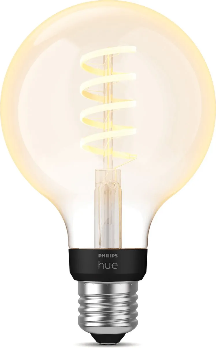 Philips Hue Filament Gloebelamp E27 - 7W - 2100K - Amber