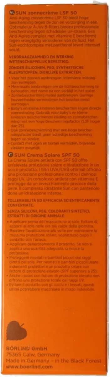 Annemarie Börlind SUN Anti Aging Zonnebrandcrème 75ml