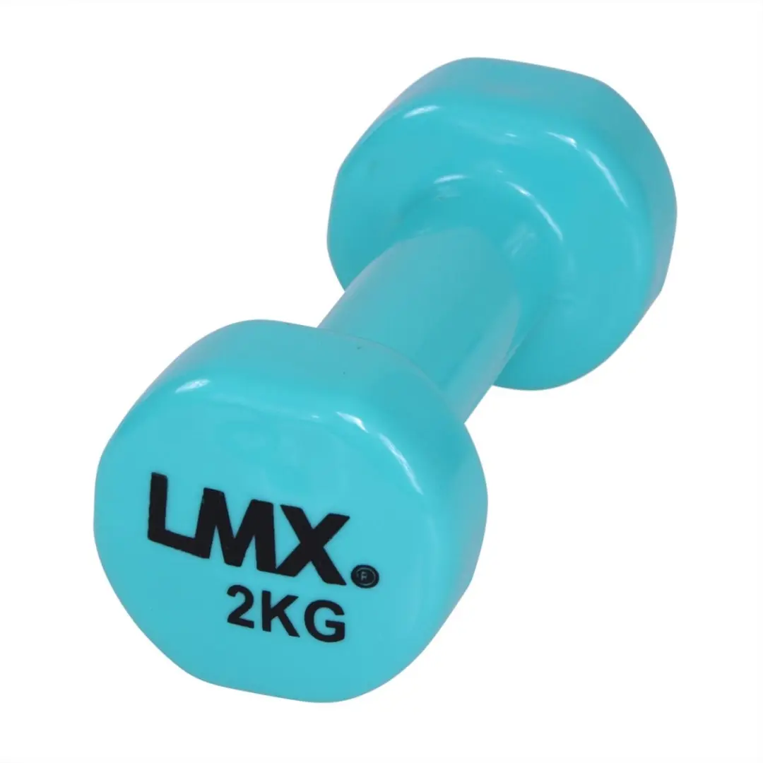 LifeMaxx Vinyl Dumbbell 2kg - Blauw