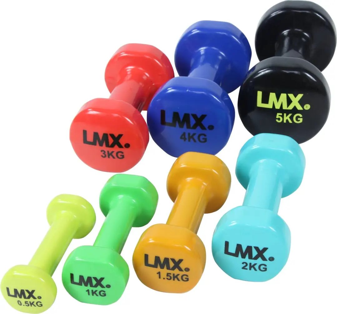 LifeMaxx Vinyl Dumbbell 2kg - Blauw