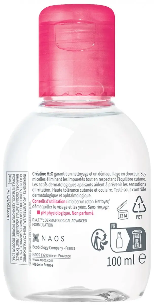 Bioderma Crealine H2O Micellair Water 100ml - afbeelding 6 van 6
