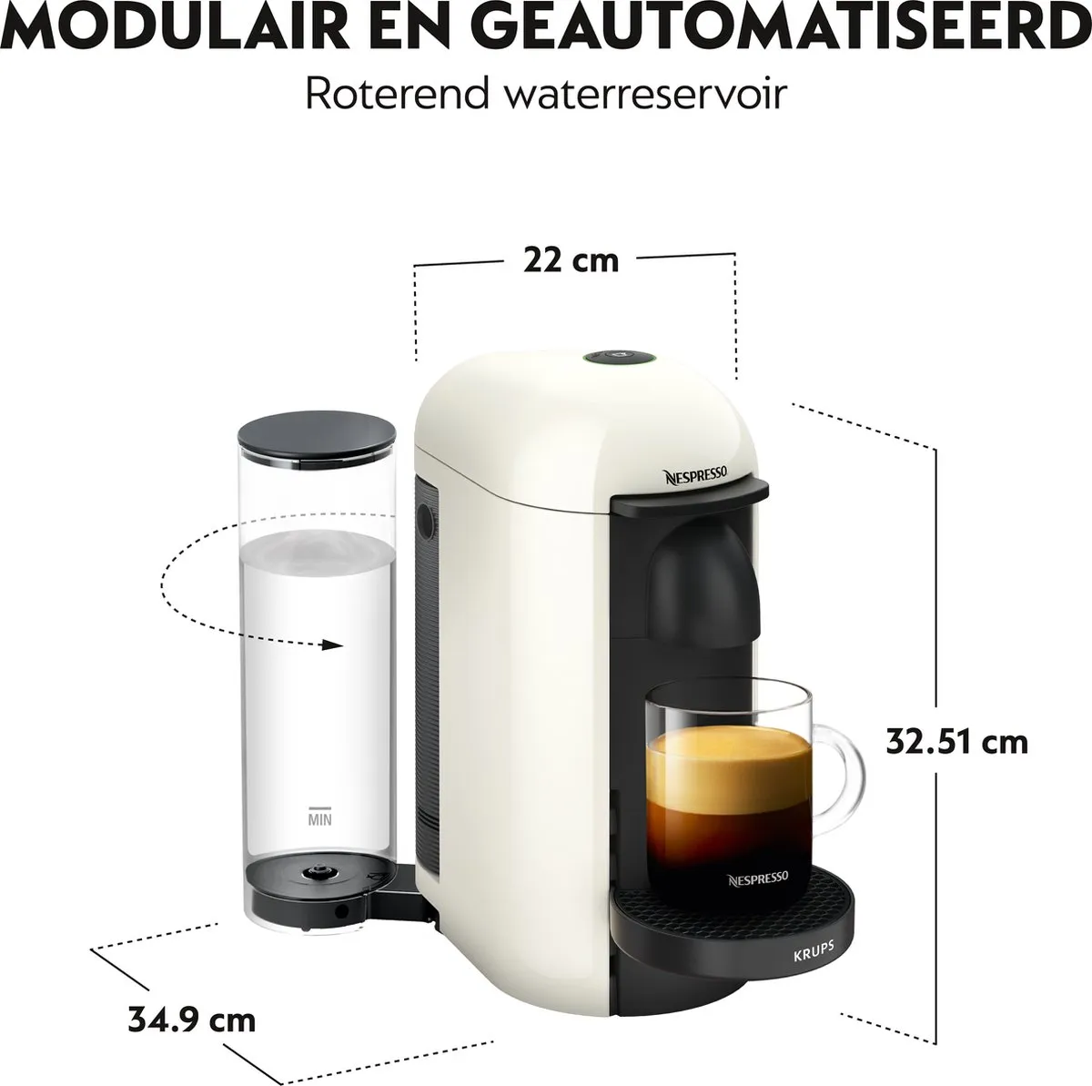 Krups Vertuo+ XN9031 Koffiezetapparaat - Nespresso Original - Wit