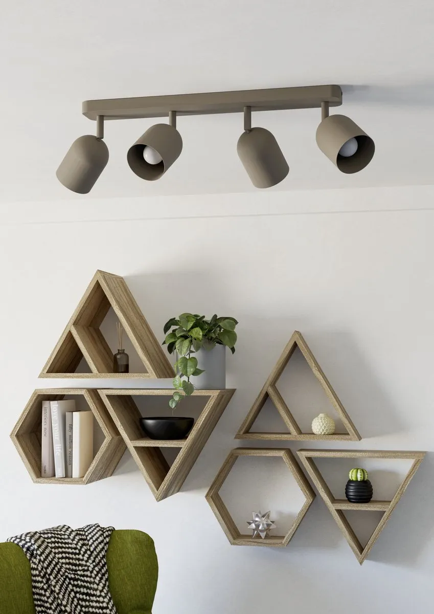 Eglo Tilston Spot E14 - 4x40W - Kantelbaar - Zandkleur