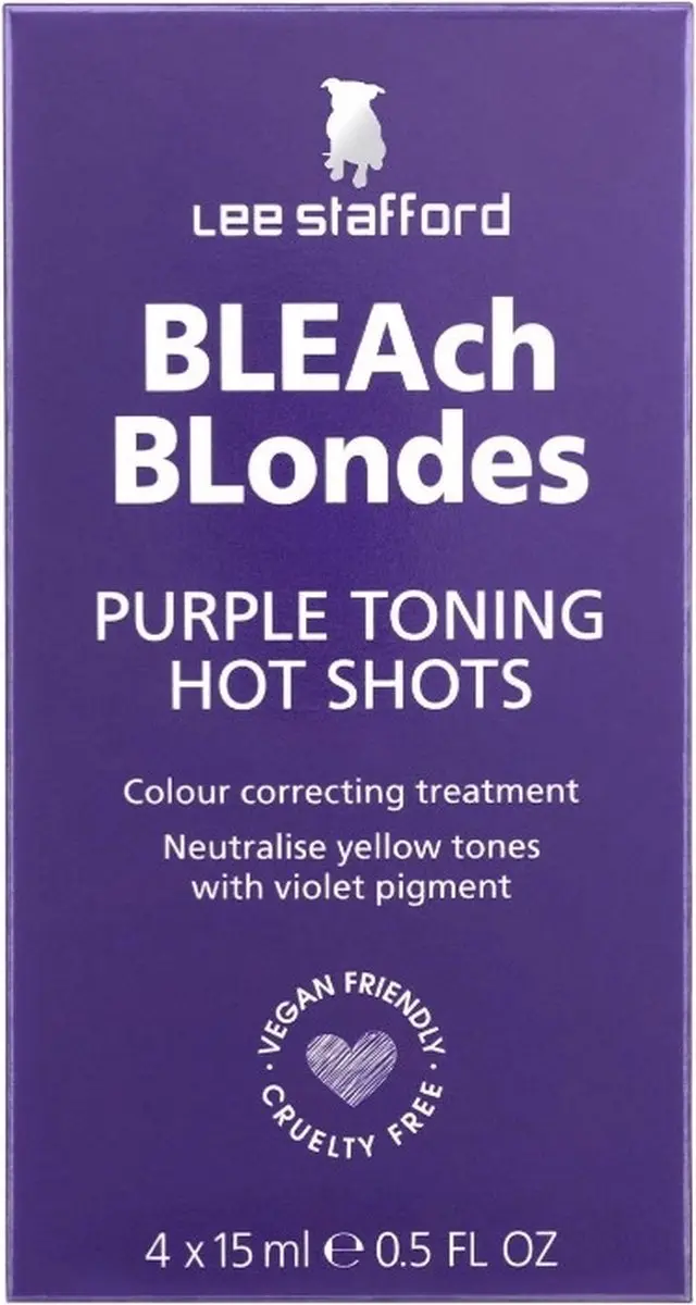 Lee Stafford Bleach Blondes Purple Toning Hot Shots - 4x15ml