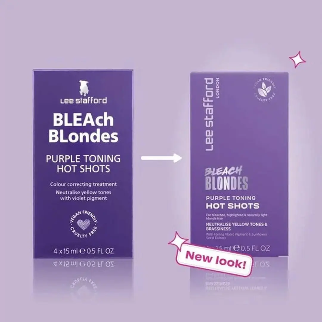 Lee Stafford Bleach Blondes Purple Toning Hot Shots - 4x15ml - afbeelding 6 van 6