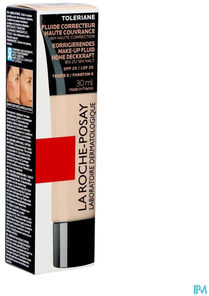 La Roche-Posay Toleriane Vloeibare Foundation n8 - 30ml - SPF 25