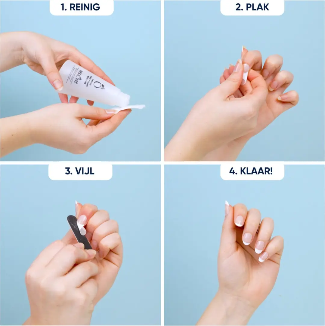 Herome Nail Wraps French Manicure Clear - 20 Stuks
