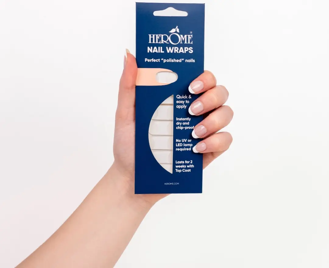 Herome Nail Wraps French Manicure Clear - 20 Stuks - afbeelding 6 van 6