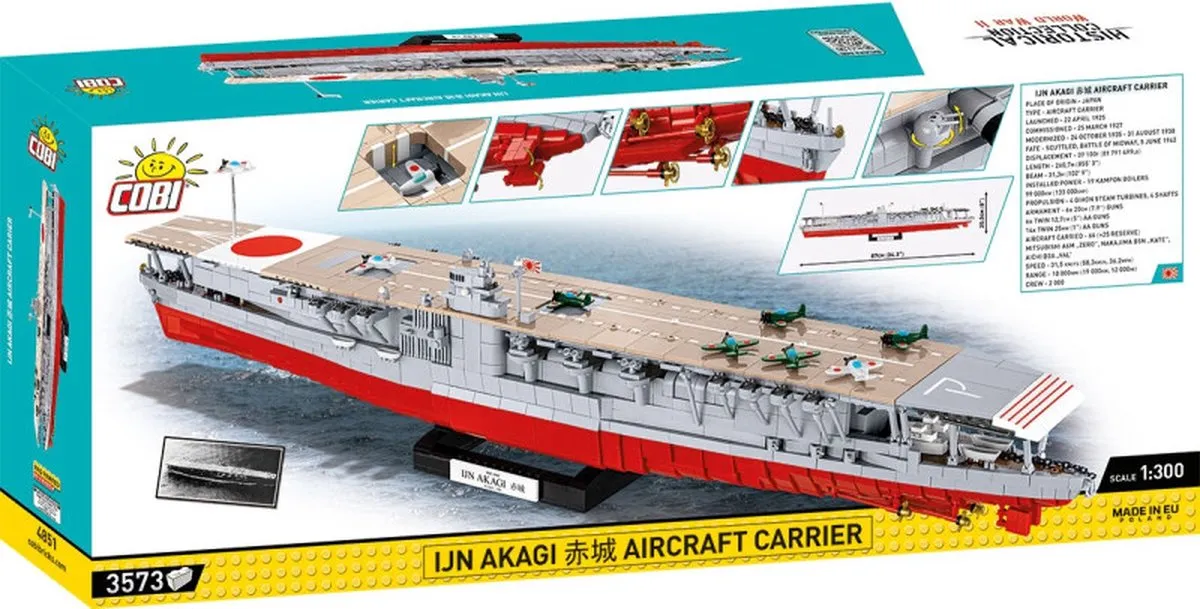 Cobi Vliegdekschip Akagi 3573 Onderdelen - Meerkleurig
