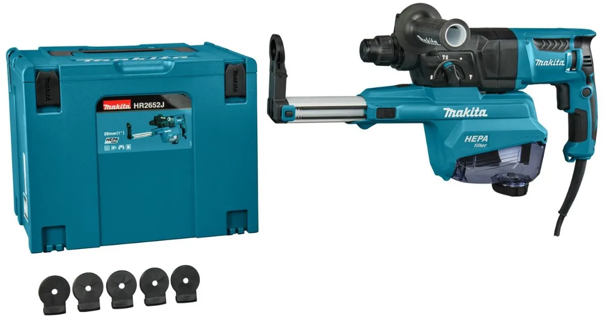 Makita HR2652J Combihamer SDS-Plus 800W - met Stofafzuigunit