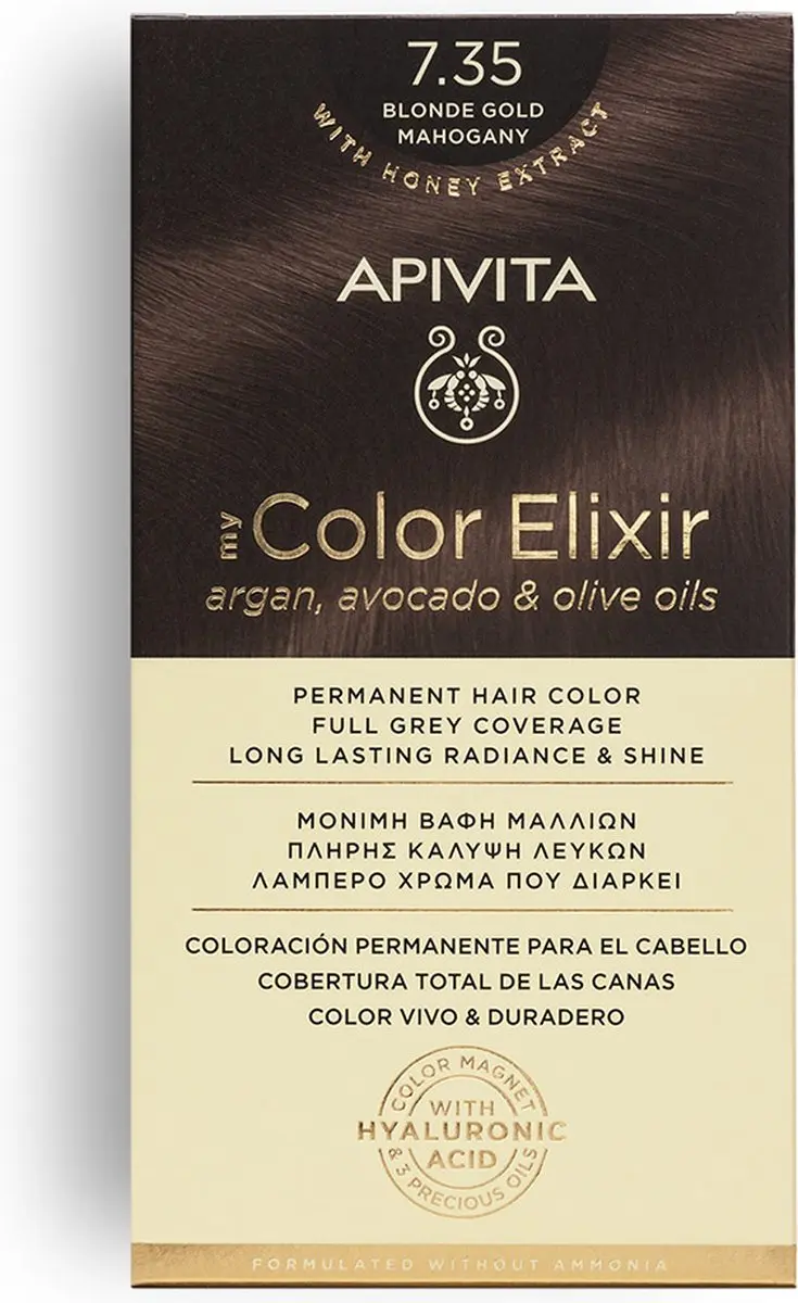 Apivita My Color Elixir 7.35 Mahonie Goudblond 50ml