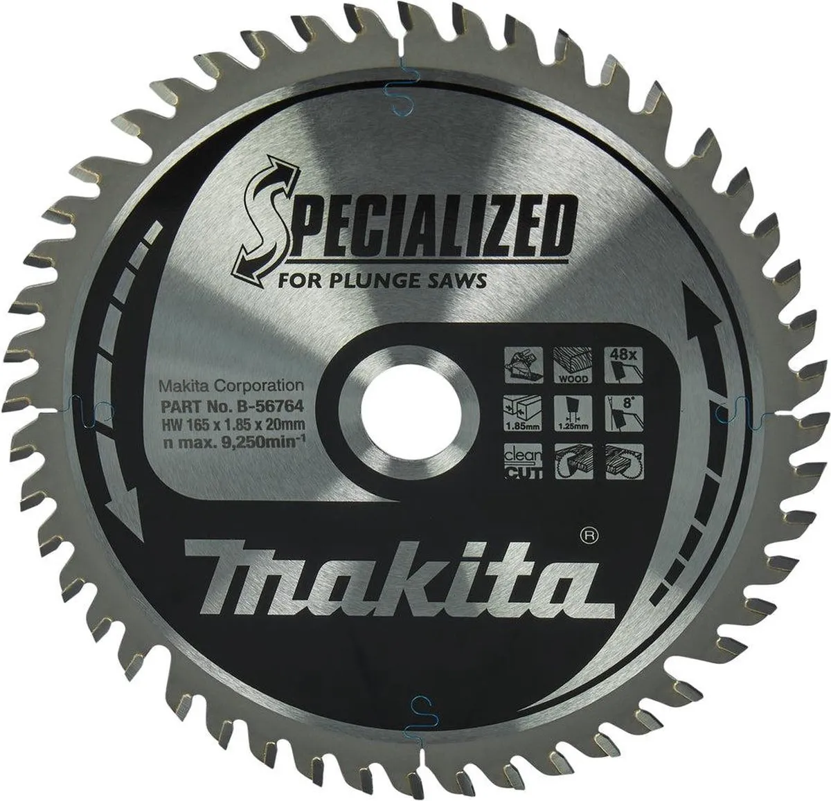 Makita B-56708 Cirkelzaagblad Hout 165mm - 48 Tanden