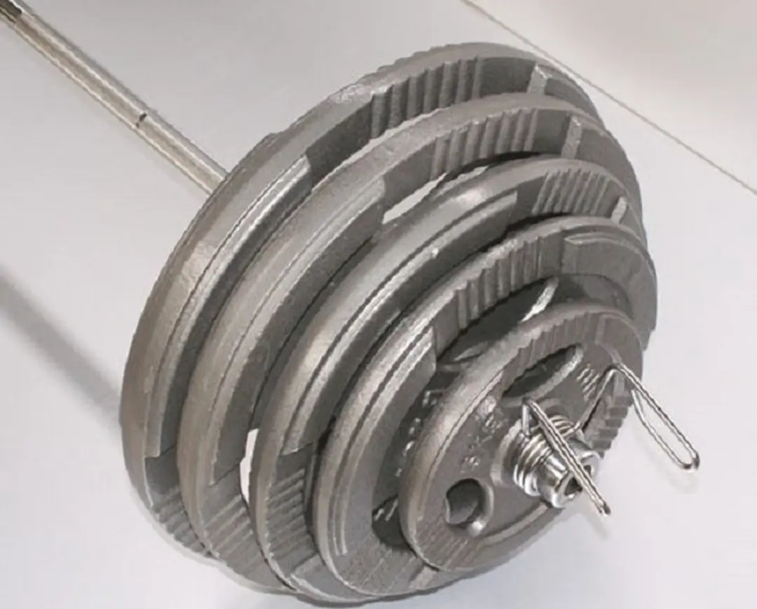 Muscle Power Opbergrek voor Kettlebells/Dumbbells - 1x 1.25kg Gietijzeren Halterschijf - Zwart