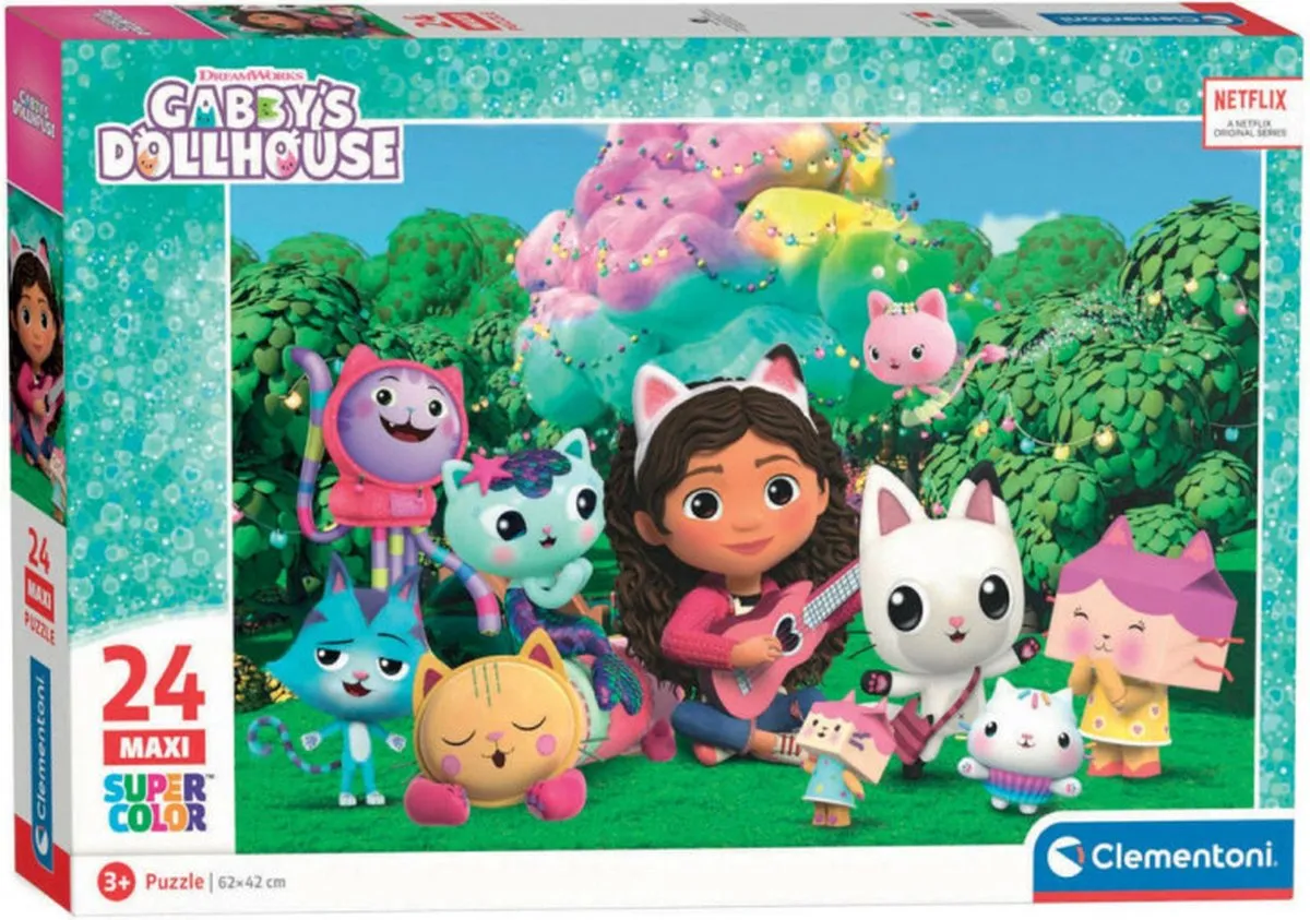 Clementoni Maxi Puzzel Gabby's Dollhouse 1 24 Stuks - Multikleur