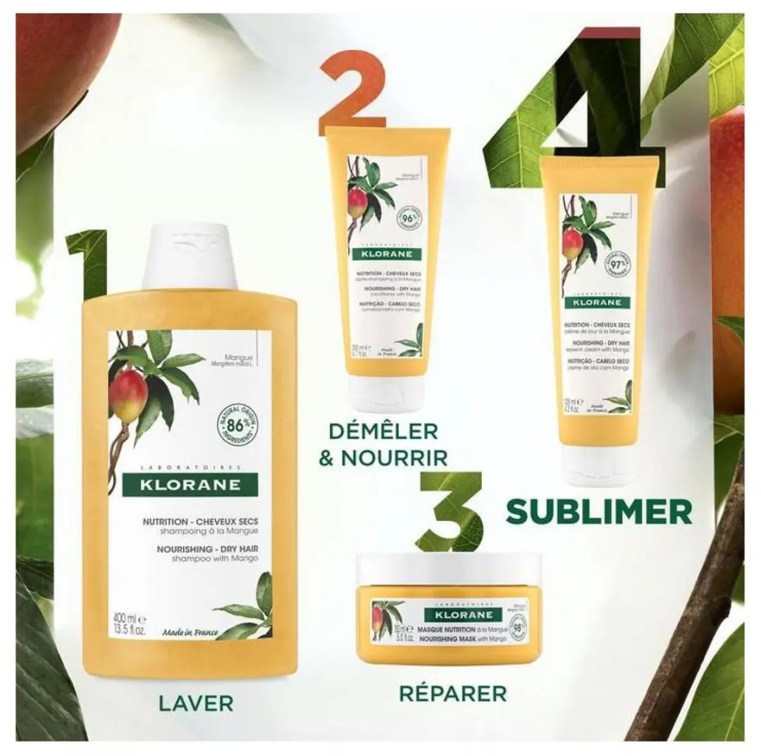 Klorane Mangue Crème de Jour Droog Haar 125ml