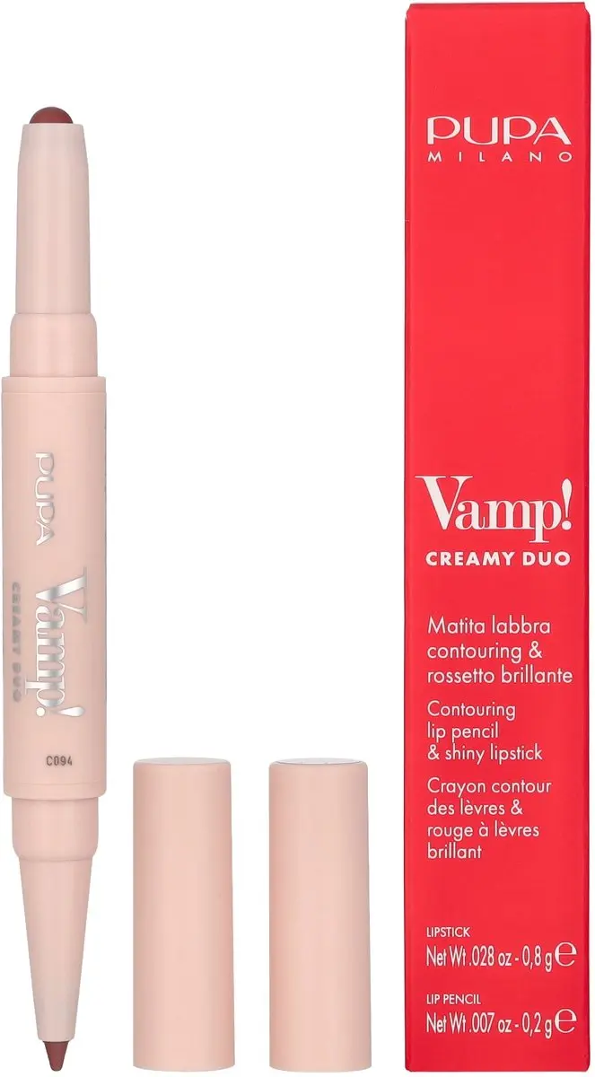 Pupa Milano Vamp! Creamy Duo Lip Pencil & Lipstick 006 Deep Rose - afbeelding 6 van 6