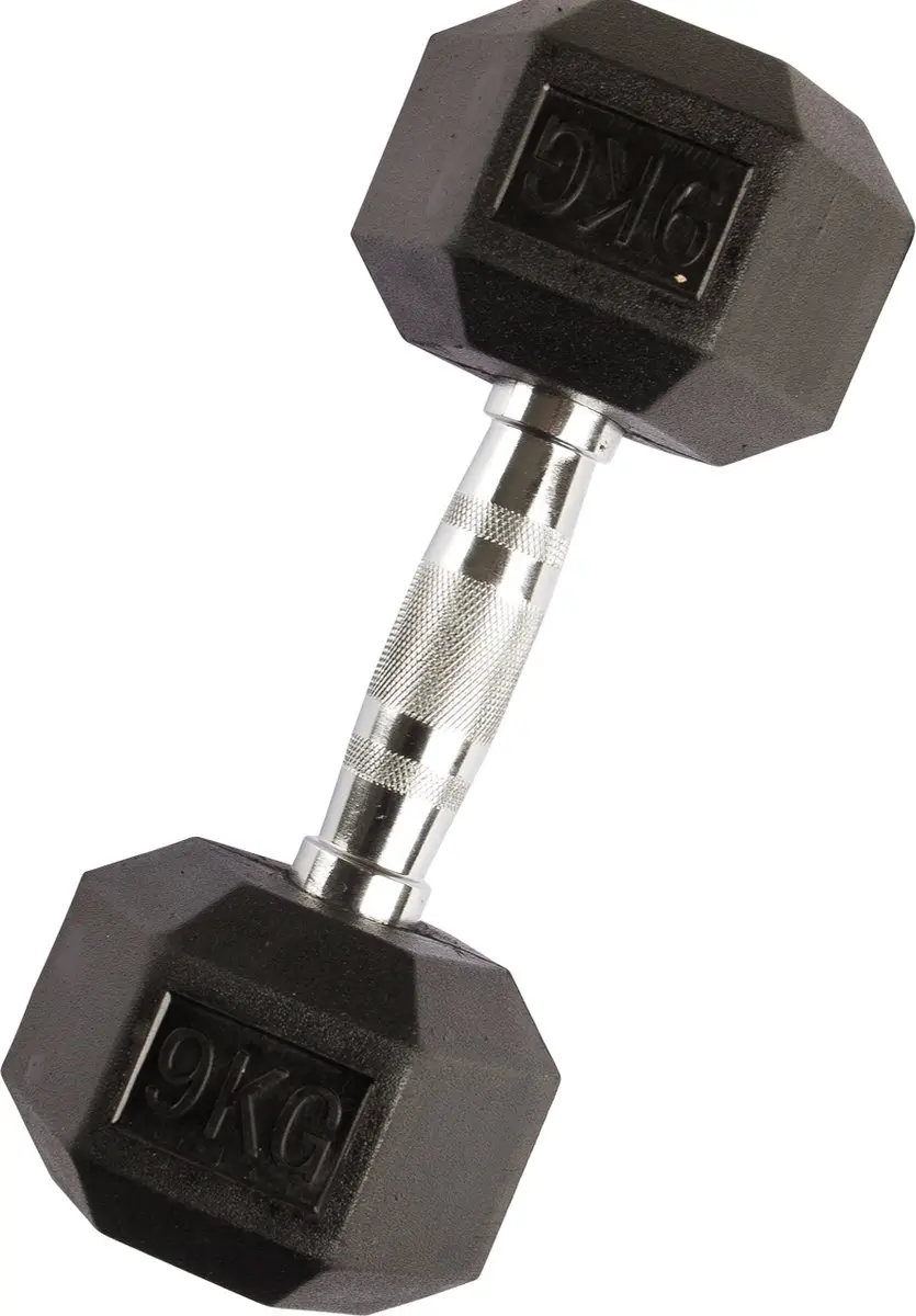Virtufit Hexa Dumbbell Pro 9kg - Zilver/Zwart