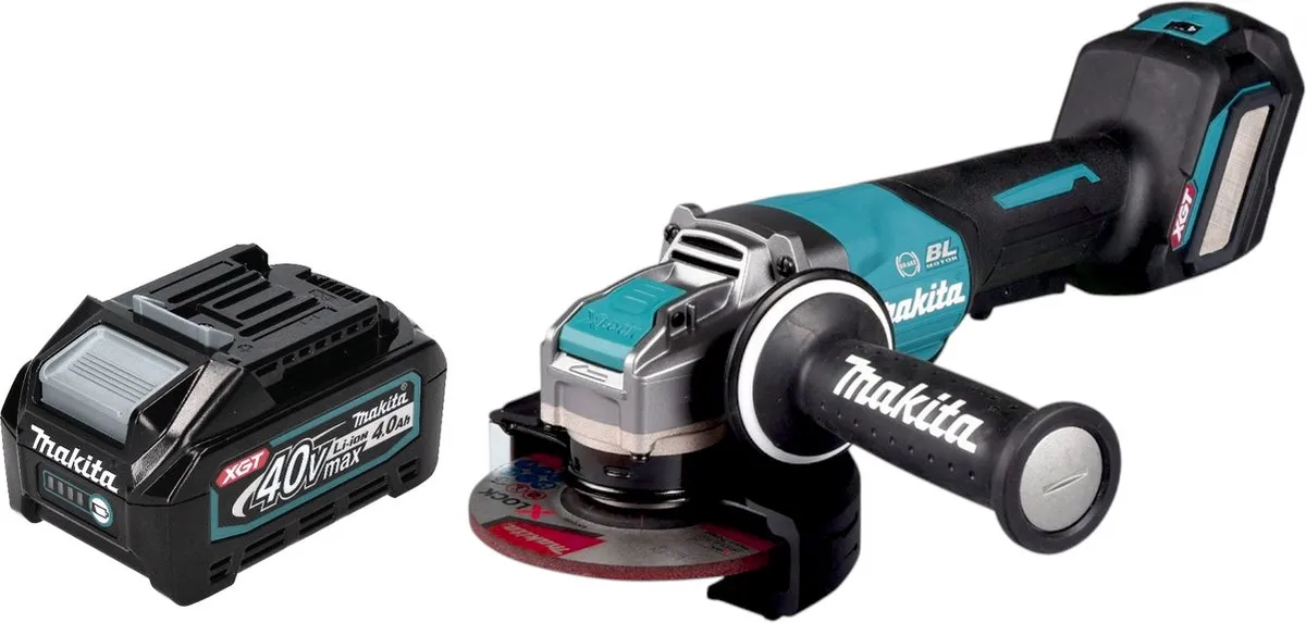 Makita GA044GM1 Accu Haakse Slijper 125mm X-LOCK Brushless