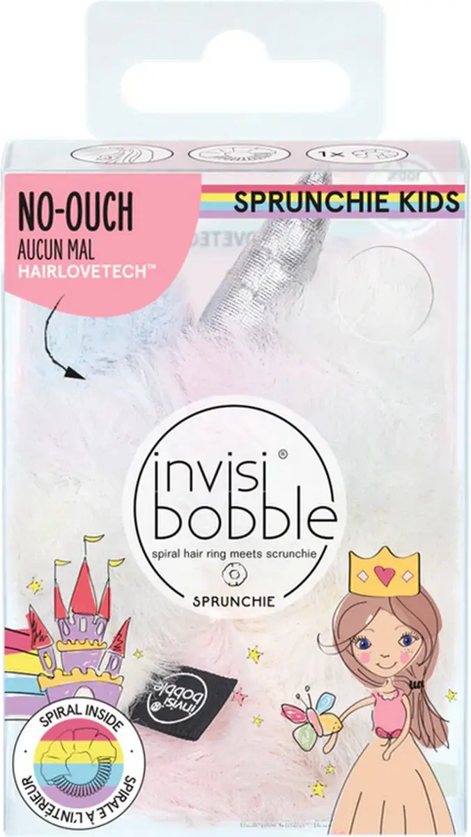 Invisibobble Kids Original Sprunchie Unicorn - Zilver/Roz/Wit