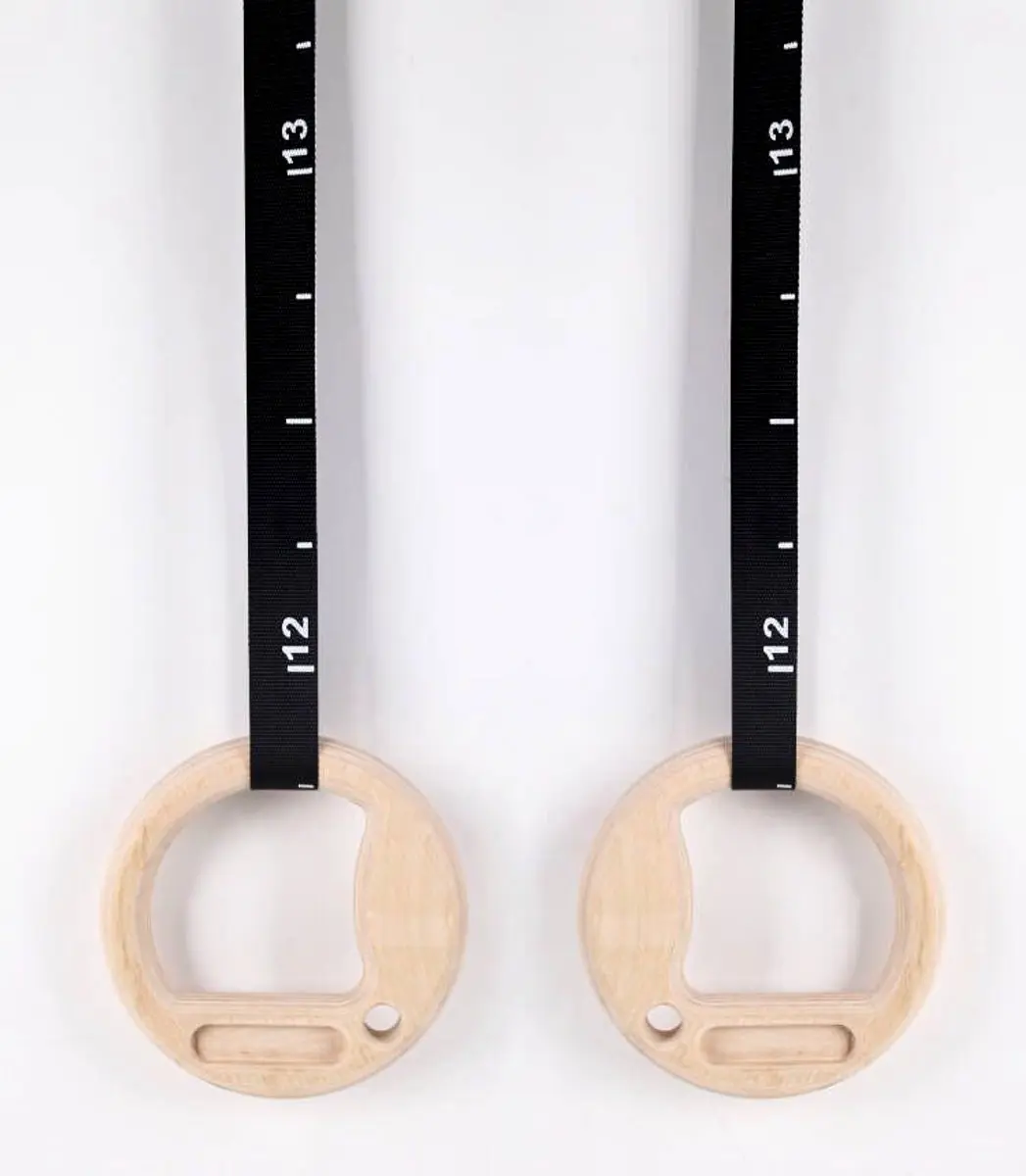 Muscle Power Suspension Trainer Multigrip Ringen - Hout - Zwart/Bruin - afbeelding 6 van 6