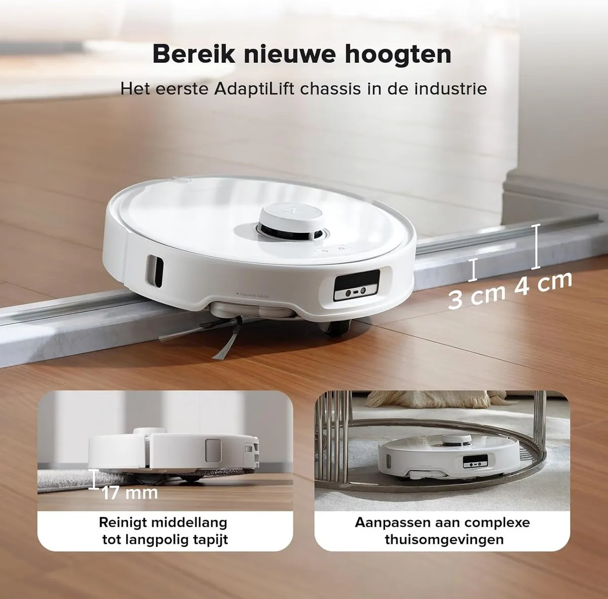 Roborock Qrevo Curv Robotstofzuiger - 18500 Pa - Wit - afbeelding 6 van 6