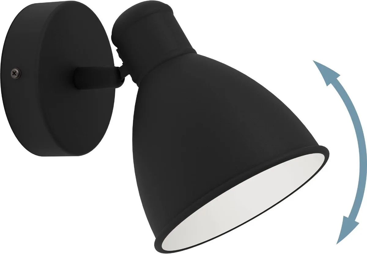 Eglo San Peri 1 Wandlamp LED 10W - 13cm - Zwart/Wit