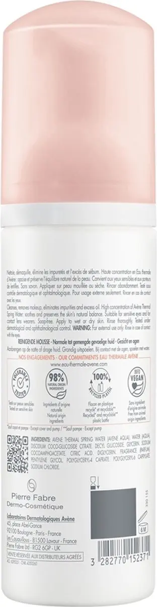 Avène Les Essentiels Reinigingsschuim 150ml