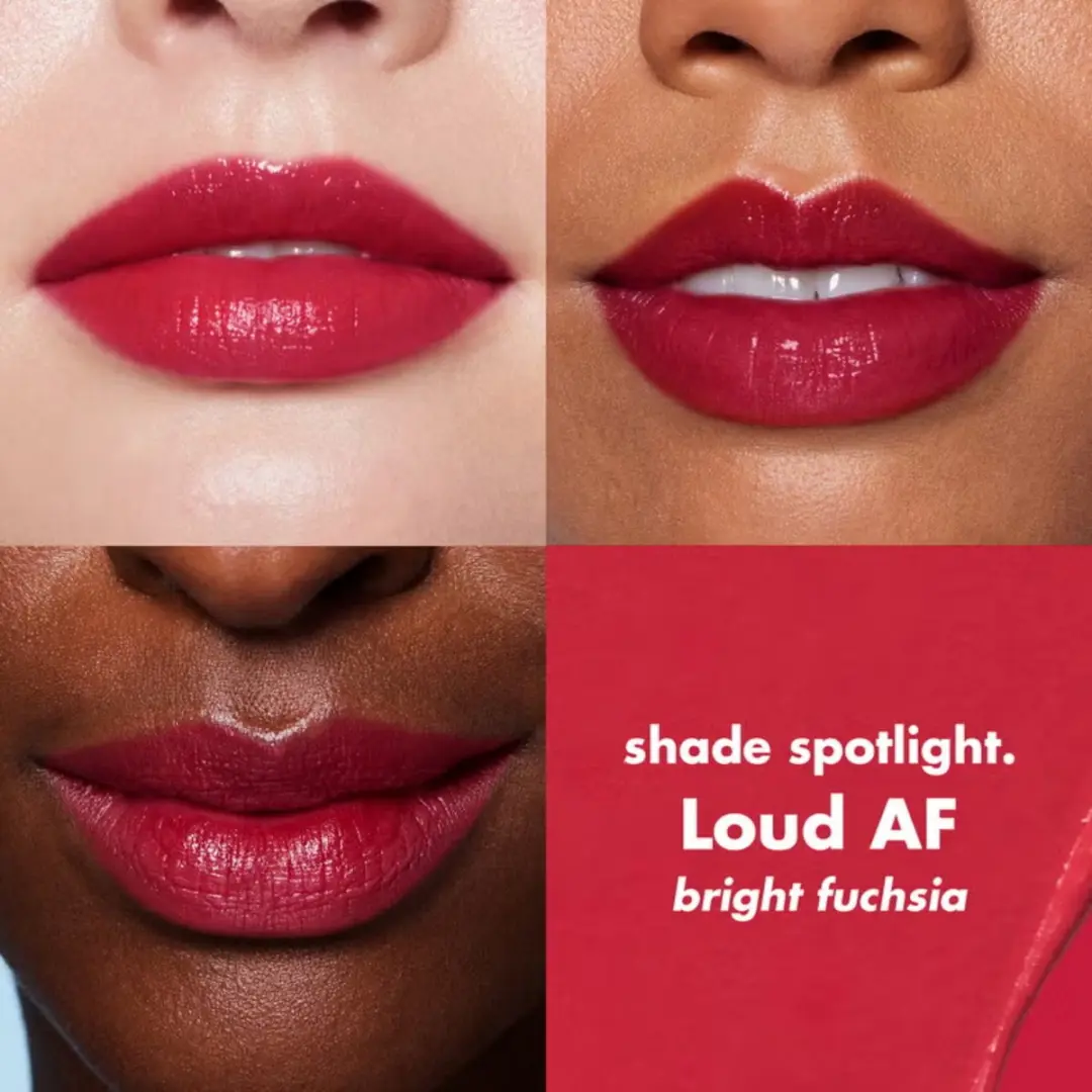 ELF O Face Satin Lipstick Loud AF Bright Fuchsia - 3,8 g