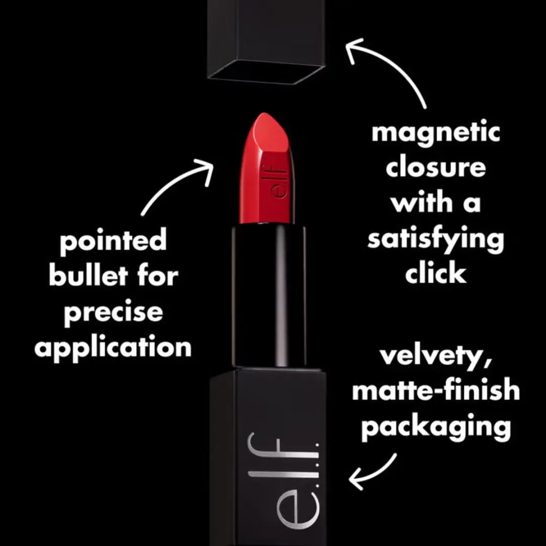 ELF O Face Satin Lipstick Loud AF Bright Fuchsia - 3,8 g