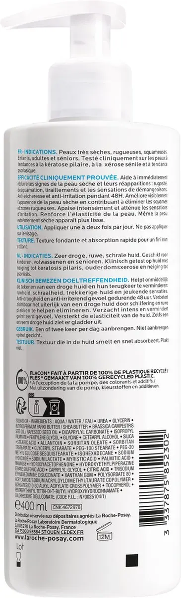 La Roche-Posay Lipikar Lait Urea 10% Lichaamsmelk 400ml