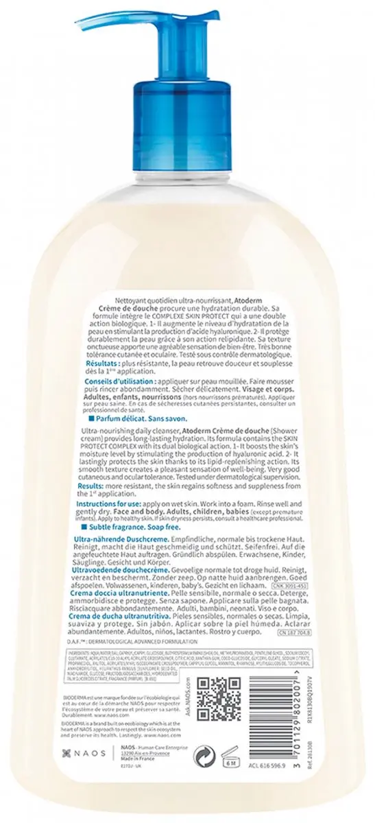 Bioderma Atoderm Voedende Douchecrème 1000ml
