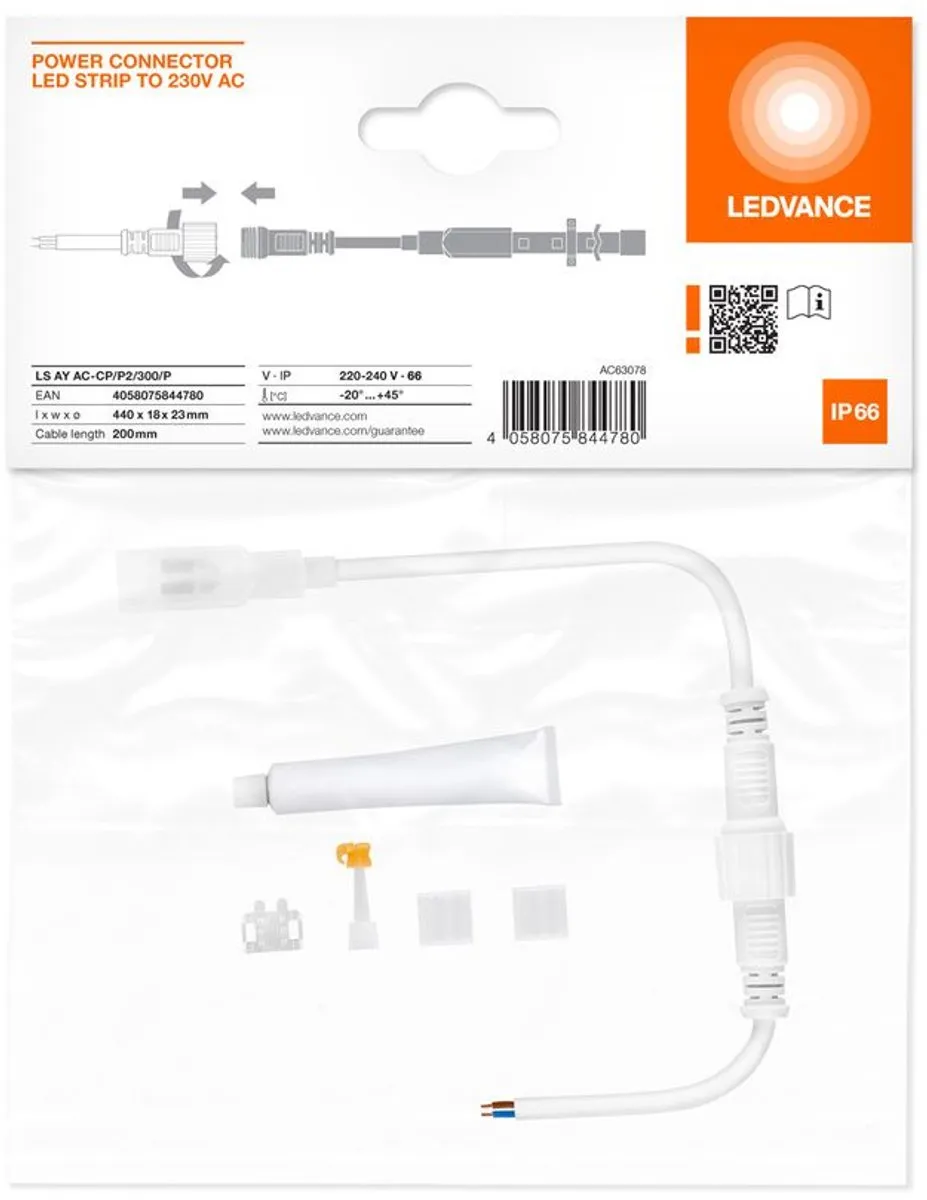 LEDVANCE CONNECTOR FOR AC MAINS DIRECT P2 300P - Verbindingsstuk