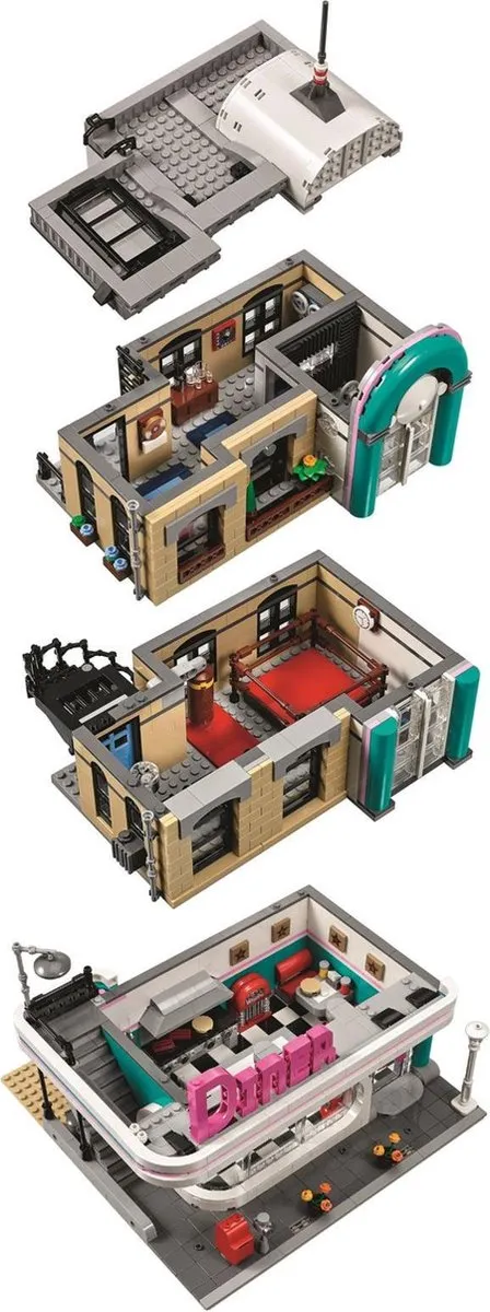 LEGO Creator Expert Diner in de Stad 10260 - 2480 Stenen