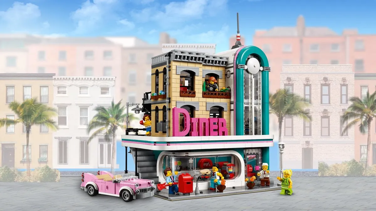 LEGO Creator Expert Diner in de Stad 10260 - 2480 Stenen