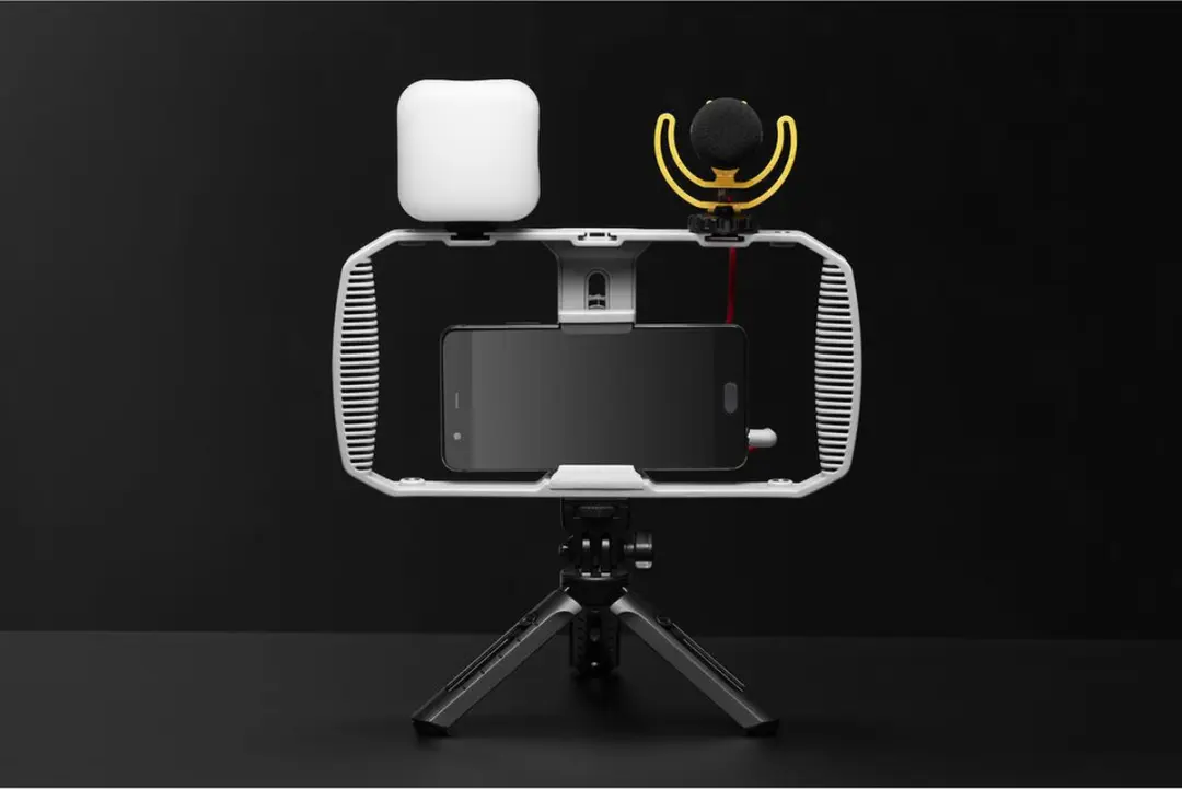 Godox VK1-UC Vlogging Kit - LED6R, Microfoon & Statief - Zwart