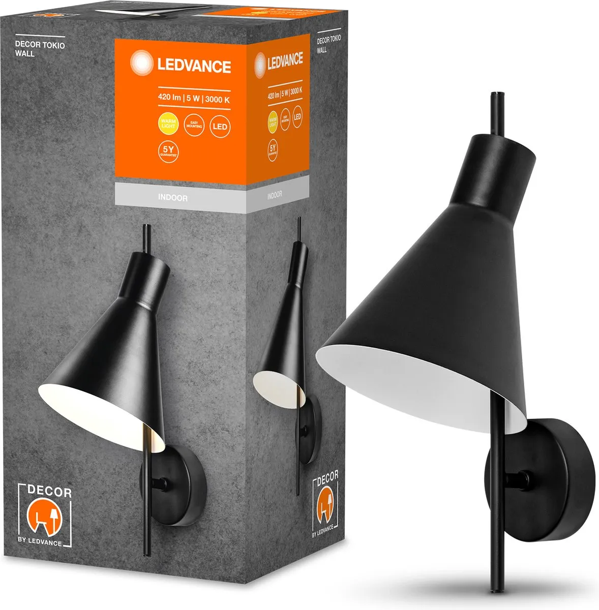 LEDVANCE Tokio Wall Wandlamp 5W Warm Wit - afbeelding 6 van 6