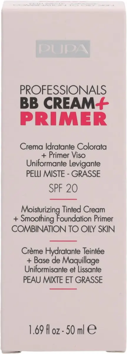 Pupa Milano BB Cream + Primer 001 Nude - 50ml - afbeelding 6 van 6