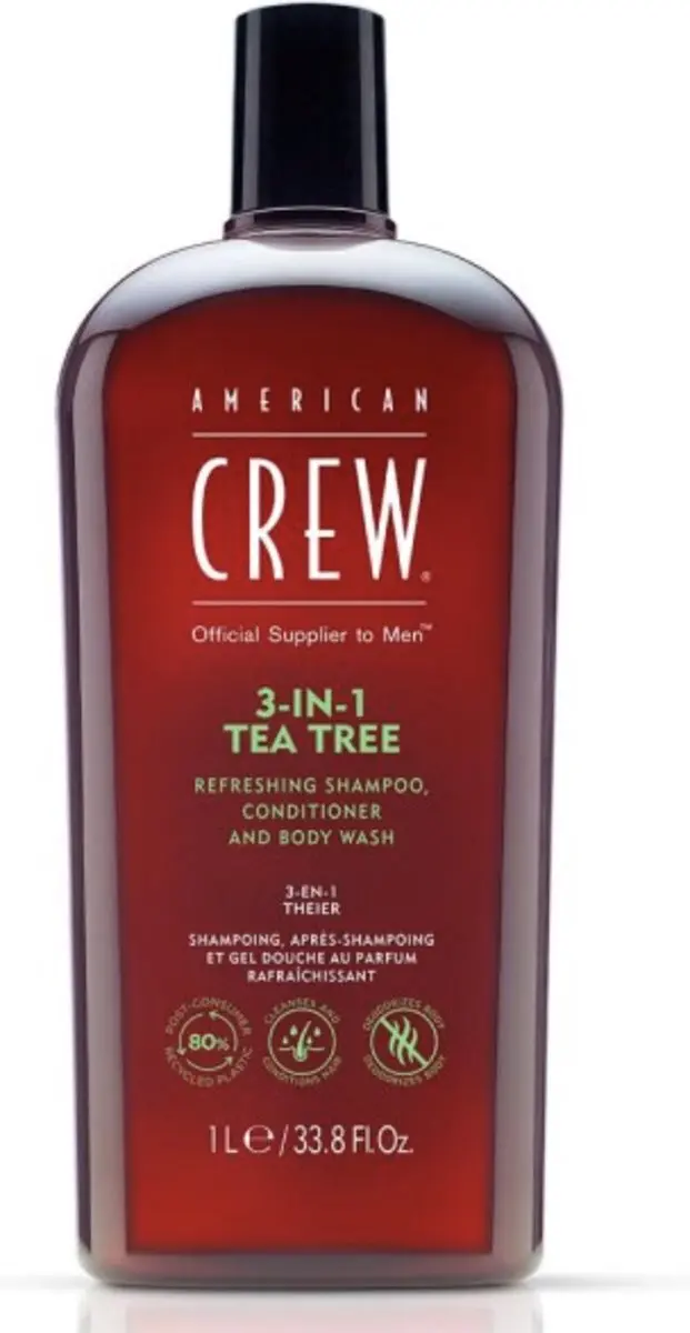 American Crew 3-in-1 Tea Tree Shampoo Conditioner Body Wash 100ml