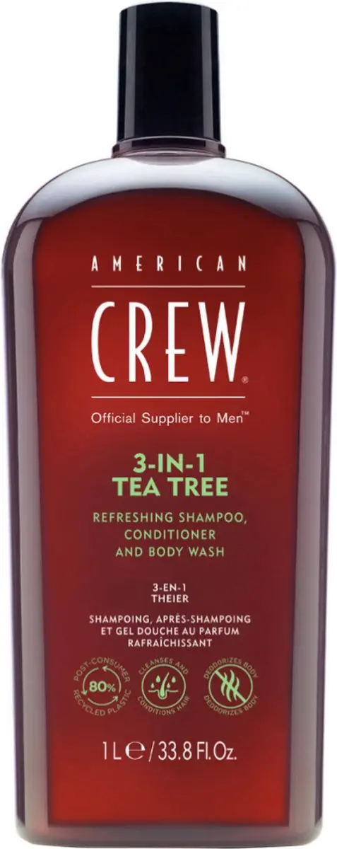 American Crew 3-in-1 Tea Tree Shampoo Conditioner Body Wash 100ml - afbeelding 6 van 6