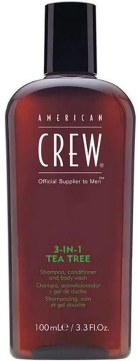 American Crew 3-in-1 Tea Tree Shampoo Conditioner Body Wash 100ml