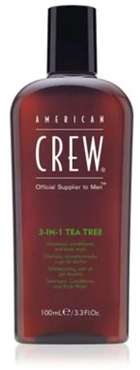 American Crew 3-in-1 Tea Tree Shampoo Conditioner Body Wash 100ml