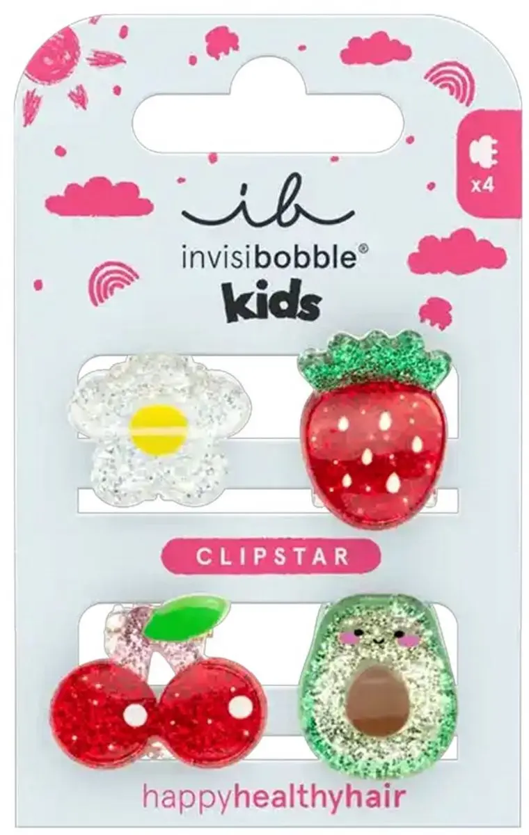 Invisibobble Clipstar Kids Frutti Fun - 4 Stuks