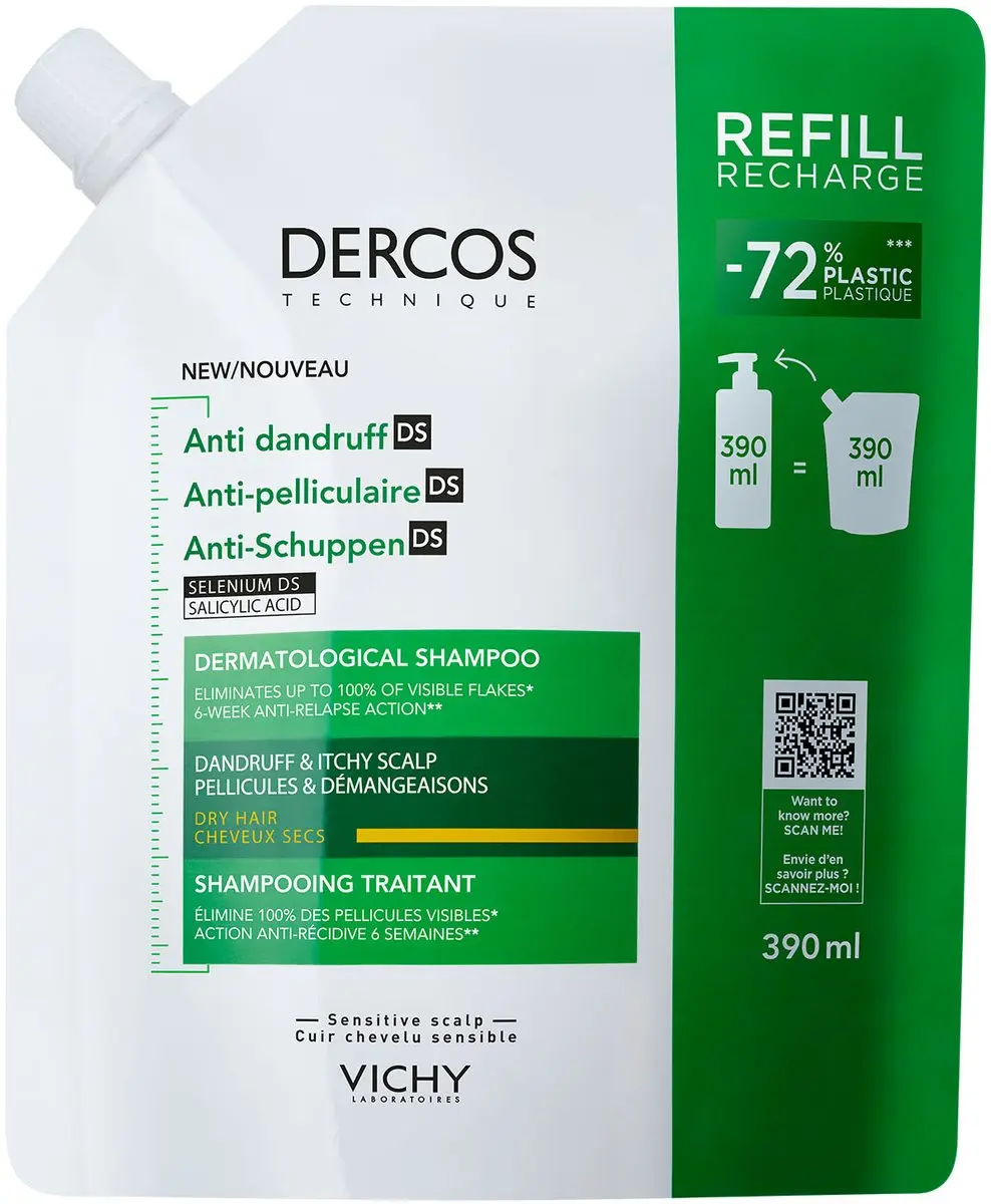 Vichy Dercos Anti-Roos Shampoo Navulling 390ml