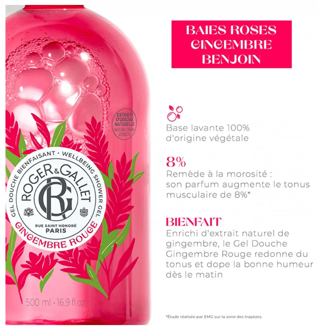 Roger & Gallet Gingembre Rouge Gel Douche 500ml